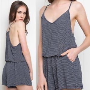 Brandy Melville Striped Jumpsuit One Size